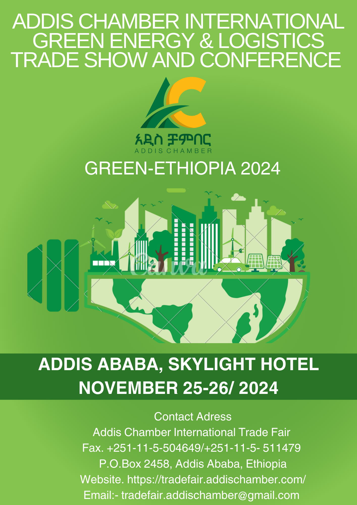 Addis Chamber International Green Energy & Logistics Trade Show and Conference 2024